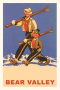 The Vintage Journal Mom and Boy with Skis on Shoulders, Bear Valley (en Inglés)