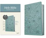 Kjv Thinline Reference Bible, Filament Enabled Edition (Red Letter, Leatherlike, Floral Leaf Teal) 