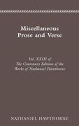 miscellaneous prose and verse (en Inglés)