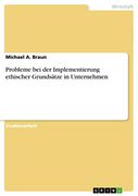 Probleme bei der Implementierung Ethischer Grundsätze in Unternehmen (en Alemán)