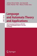 Language and Automata Theory and Applications: 10th International Conference, Lata 2016, Prague, Czech Republic, March 14-18, 2016, Proceedings (en Inglés)
