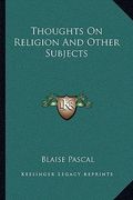thoughts on religion and other subjects (en Inglés)