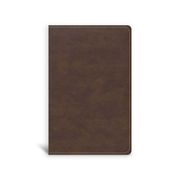 CSB Single-Column Compact Bible, Brown Leathertouch (en Inglés)