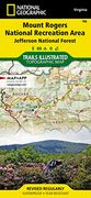 Mount Rogers National Recreation Area map [Jefferson National Forest] (National Geographic Trails Illustrated Map, 786) (en Inglés)