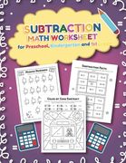 Subtration Math Worksheet for Preschool, Kindergarten and 1st grade: 25 Fun Designs For Boys And Girls - Educational Worksheets