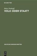 Volk Oder Staat? (en Alemán)