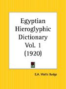 egyptian hieroglyphic dictionary part 1