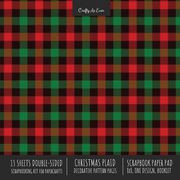 Christmas Plaid Scrapbook Paper Pad 8x8 Scrapbooking Kit for Cardmaking Gifts, DIY Crafts, Printmaking, Papercrafts, Holiday Decorative Pattern Pages (en Inglés)