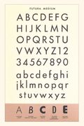 Vintage Journal Font Sample Chart, Futura (en Inglés)