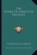 the power of subjective thought (en Inglés)