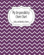 My Responsibility Chore Chart: Daily and Weekly Chores for Children (en Inglés)