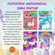 LIBROS PARA COLOREAR UNICORNIOS X 4