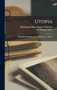 Utopia: Originally Printed in Latin, 1516, Issue 14, Part 1 (en Inglés)