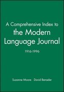 a comprehensive index to the modern language journal: 1916-1996 (en Inglés)