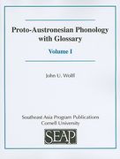 proto-austronesian phonology with glossary, volume i (en Inglés)