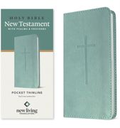 NLT Pocket Thinline New Testament with Psalms and Proverbs (Leatherlike, Teal Cross) (en Inglés)