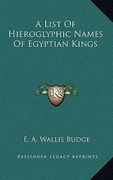 a list of hieroglyphic names of egyptian kings