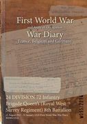 24 DIVISION 72 Infantry Brigade Queen's (Royal West Surrey Regiment) 8th Battalion: 21 August 1915 - 31 January 1918 (First World War, War Diary, WO95 (en Inglés)