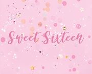Happy 16th Birthday Guest Book (Landscape Hardcover): Sweet Sixteen Guest book, party and birthday celebrations decor, memory book, 16th birthday, hap (en Inglés)