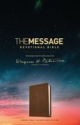 The Message Devotional Bible, Brown Cross (Leather-Look, Brown): Featuring Notes & Reflections From Eugene h. Peterson (en Inglés)