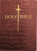 KJV Sword Bible, Large Print, Walnut Alligator Bonded Leather, Thumb Index: (Red Letter, Burgundy, 1611 Version) (en Inglés)