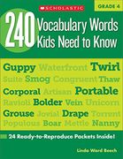 240 vocabulary words kids need to know: grade 4: 24 ready-to-reproduce packets that make vocabulary building fun & effective (en Inglés)