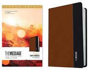 The Message Deluxe Gift Bible, Large Print (Leather-Look, Saddle tan (en Inglés)