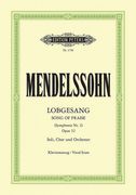 Lobgesang (Symphony No. 2 in B Flat) Op. 52 (Vocal Score): Symphony-Cantata for Sst Soli, Choir and Orchestra (Ger) (en Inglés)