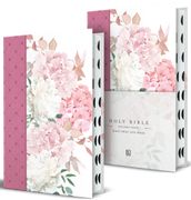 KJV Holy Bible, Giant Print Large Format, Hardcover Pink with Flowers with Ribbon Marker, Red Letter, and Thumb Index (en Inglés)