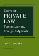 Essays on Private Law: Foreign law and Foreign Judgments (Heritage)