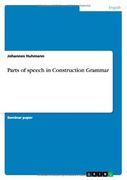 parts of speech in construction grammar (en Inglés)