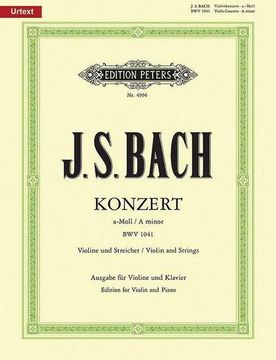 portada Violin Concerto in a Minor Bwv 1041 (Edition for Violin and Piano): Sheet (in English)