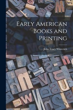 portada Early American Books and Printing (en Inglés)