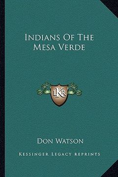 portada indians of the mesa verde (en Inglés)