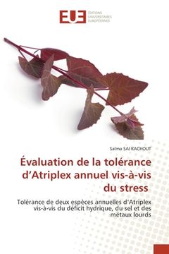 portada Évaluation de la tolérance d'Atriplex annuel vis-à-vis du stress (in French)