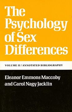 portada The Psychology of sex Differences Vol. Ii: Annotated Bibliography (en Inglés)