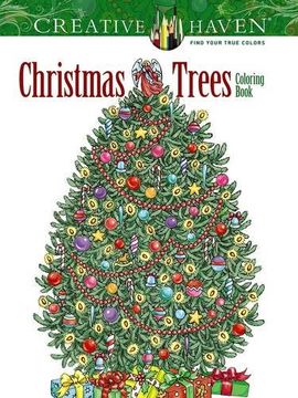 portada Creative Haven Christmas Trees Coloring Book (Creative Haven Coloring Books) 