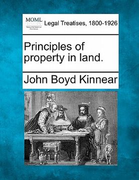 portada principles of property in land. (en Inglés)