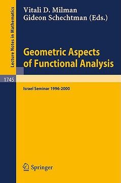 portada geometric aspects of functional analysis: israel seminar 1996-2000 (en Inglés)