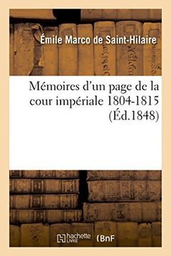 portada Memoires D'Un Page de La Cour Imperiale 1804-1815 (Litterature) (French Edition)