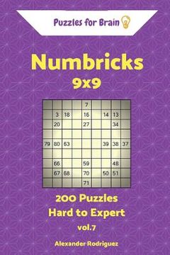 portada Puzzles for Brain Numbricks - 200 Hard to Expert 9x9 vol. 7 (en Inglés)