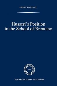 portada husserl's position in the school of brentano (en Inglés)