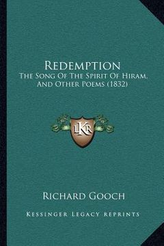 portada redemption: the song of the spirit of hiram, and other poems (1832)