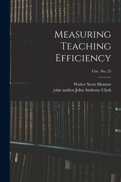 portada Measuring Teaching Efficiency; circ. No. 25