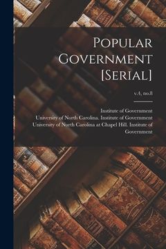 portada Popular Government [serial]; v.4, no.8 (en Inglés)