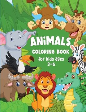 portada Animal Coloring Book for Kids Ages 3-6 (en Inglés)