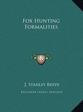 portada fox hunting formalities (in English)