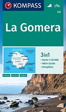 portada Kompass Wanderkarte 231 la Gomera 1: 30. 000 3In1 Wanderkarte, mit Aktiv Guide und Ortsplänen. Fahrradfahren. (en Alemán)