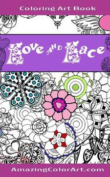 portada Love and Lace Coloring Art Book - Pocket Size: By Amazing Color Art (en Inglés)