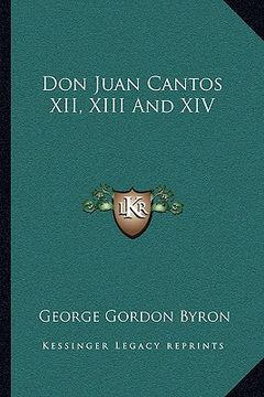 portada don juan cantos xii, xiii and xiv (in English)